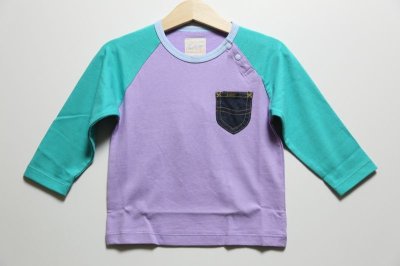 画像2: Lee(リー)POCKET BASEBALL ラグランTシャツ【キッズ】【ベビー】【子供】【149/CRAZY PURPLE】