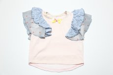 画像2: Geewhiz(ジーウィズ）りぼんちゃん/Wガーゼコンビ袖フリルTシャツ【キッズ】【ベビー】【子供】【pink】 (2)