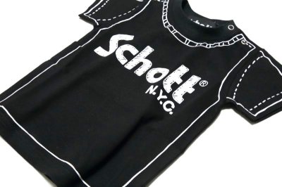 画像2: Schott(ショット)だまし絵ロゴTシャツ【ブラック】