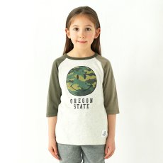 画像1: 【SALE30%OFF】SMOOTHY(スムージー) Smile ラグラン7分丈Tee【KHAKI】 (1)