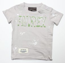 画像1: AVIREX (アヴィレックス) ロゴ刺繍Tシャツ【グレー】【80-140cm】 (1)