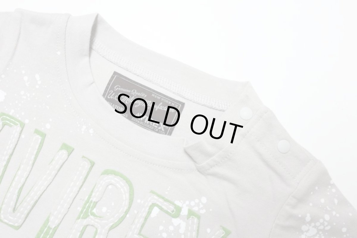 画像2: AVIREX (アヴィレックス) ロゴ刺繍Tシャツ【グレー】【80-140cm】 (2)