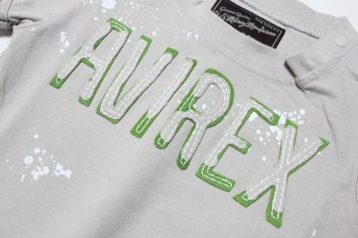 画像2: AVIREX (アヴィレックス) ロゴ刺繍Tシャツ【グレー】【80-140cm】