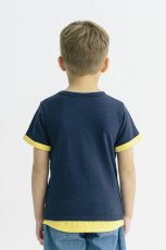 画像2: 【SALE30%OFF】SMOOTHY(スムージー) レイヤーTee 【NAVY】【90-140cm】 (2)