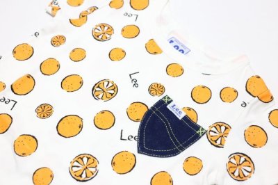 画像1: Lee(リー)×StompStamp(ストンプスタンプ) オレンジ柄半袖Tシャツ【オレンジ】【キッズ/ベビー】【80-140cm】