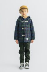 画像4: 【SALE30%OFF】SMOOTHY/スムージー/キッズ/子供服 SMOOTHY(スムージー) チェックダッフルコート 【GREEN】【110-160cm】 (4)