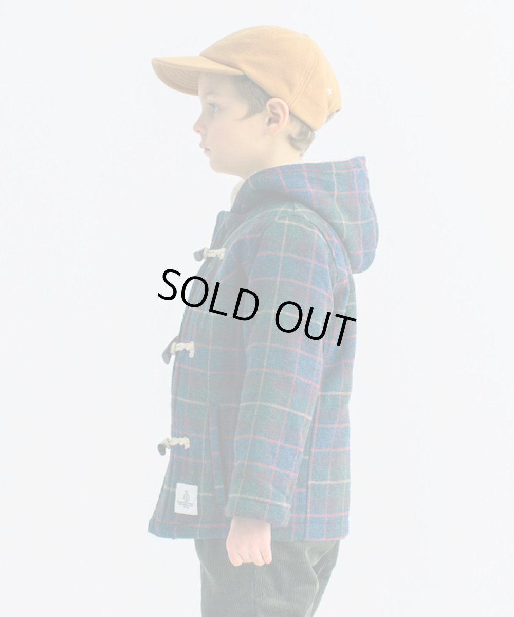 画像2: 【SALE30%OFF】SMOOTHY/スムージー/キッズ/子供服 SMOOTHY(スムージー) チェックダッフルコート 【GREEN】【110-160cm】 (2)