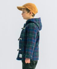 画像2: 【SALE30%OFF】SMOOTHY/スムージー/キッズ/子供服 SMOOTHY(スムージー) チェックダッフルコート 【GREEN】【110-160cm】 (2)