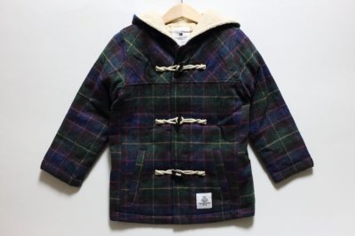 画像1: 【SALE30%OFF】SMOOTHY/スムージー/キッズ/子供服 SMOOTHY(スムージー) チェックダッフルコート 【GREEN】【110-160cm】