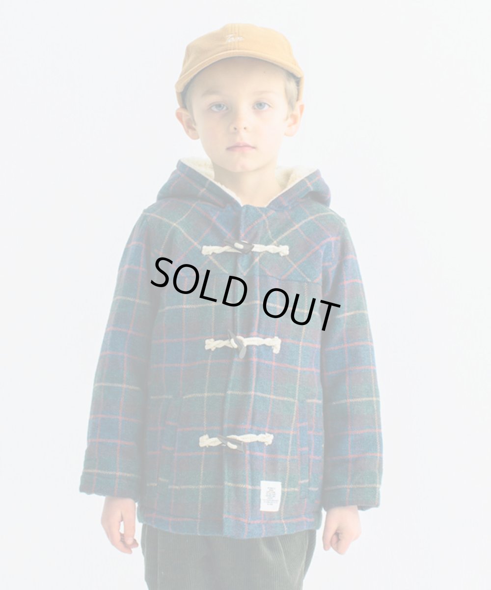 画像1: 【SALE30%OFF】SMOOTHY/スムージー/キッズ/子供服 SMOOTHY(スムージー) チェックダッフルコート 【GREEN】【110-160cm】 (1)