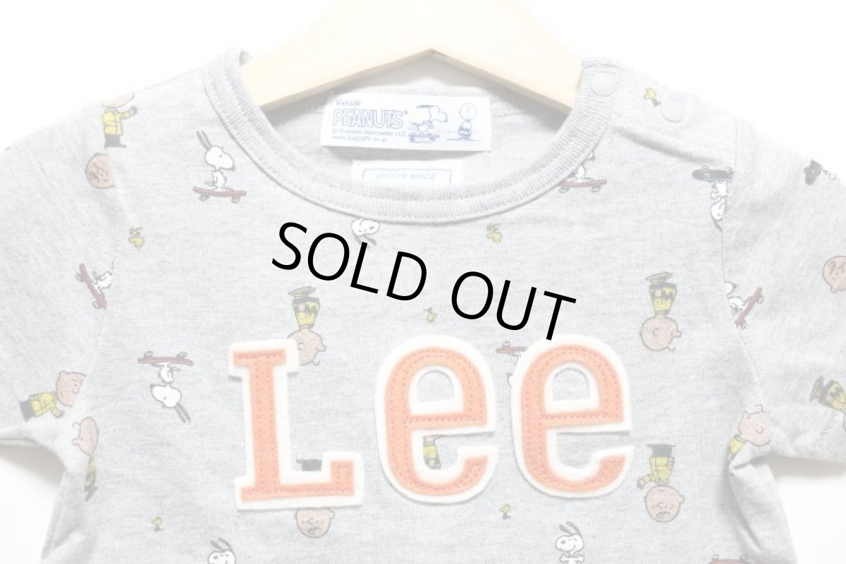 画像2: Lee(リー)×StompStamp(ストンプスタンプ)×PEANUTS(ピーナッツ) スヌーピー半袖Tシャツ【グレー】【キッズ/ベビー】【80-140cm】 (2)