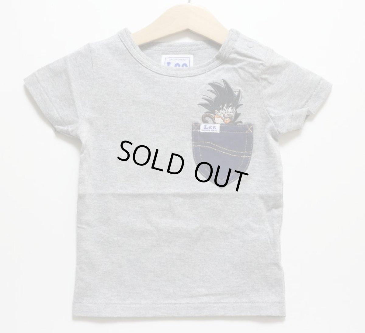 画像1: Lee(リー)×StompStamp(ストンプスタンプ)×ドラゴンボール 悟空Tシャツ【グレー】【ベビー/キッズ】【80-120cm】 (1)
