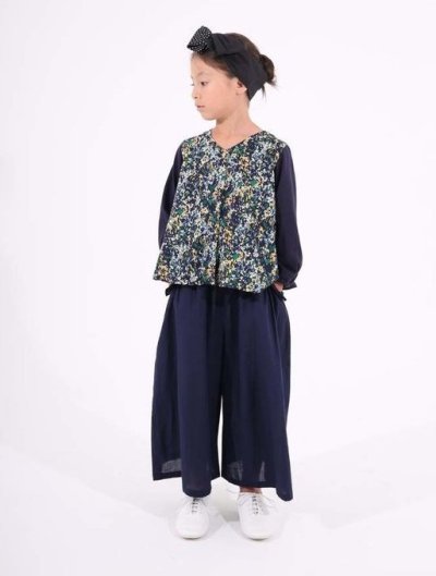 画像1: HIGHKING(ハイキング) primula cardigan【navy】【100-150cm 】
