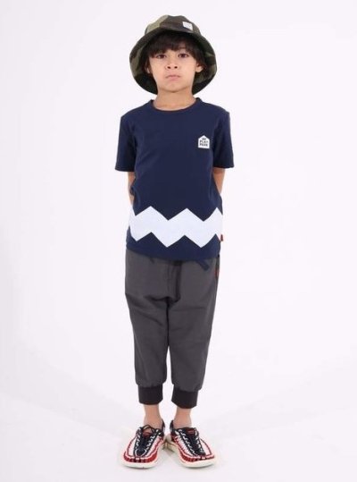 画像1: HIGHKING(ハイキング) naughty short sleeve【navy】【90-150cm 】