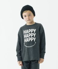 画像1: SMOOTHY HAPPY SMILEロングスリーブTシャツ【BLACK】【90-160cm】 (1)