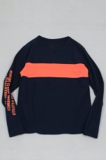 画像3: 【SALE20%OFF】RESP ラインロングスリーブTシャツ【NAVY】【130-160cm】 (3)