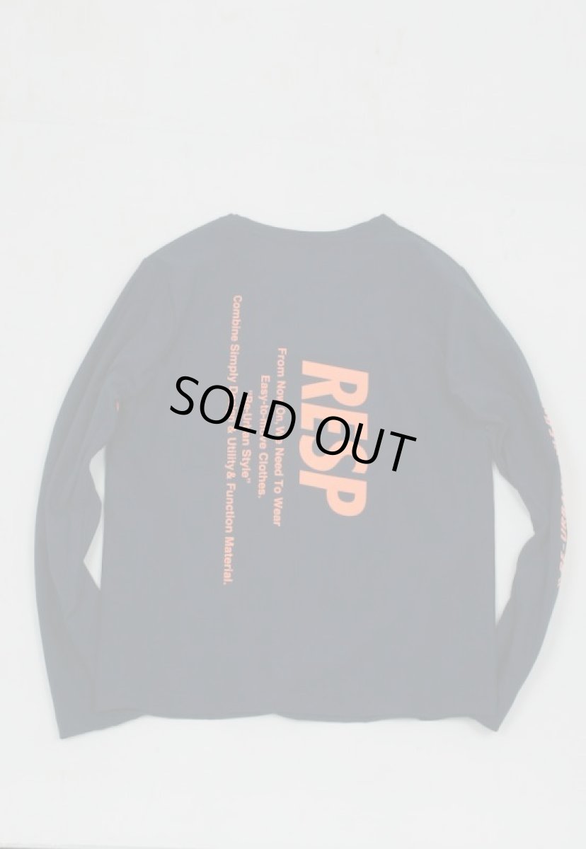 画像4: 【SALE30%OFF】RESP ラインロングスリーブTシャツ【NAVY】【130-160cm】 (4)