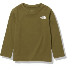 画像2: THE NORTH FACE L/S Square Logo Tee (ロングスリーブスクエアロゴティー) 【RG/ロコグリーン】【100-150cm】 (2)