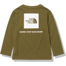 画像1: THE NORTH FACE L/S Square Logo Tee (ロングスリーブスクエアロゴティー) 【RG/ロコグリーン】【100-150cm】 (1)