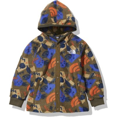 画像1: THE NORTH FACE Camp-bell Fleece Hoodie (キャンベルフリースフーディー) 【FO/フォレストパークオリーブ】【100-150cm】