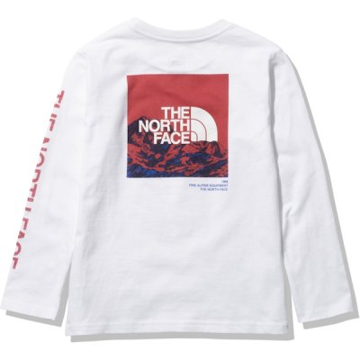 画像1: THE NORTH FACE L/S Sleeve Graphic Tee (ロングスリーブスリーブグラフィックティー) 【W/ホワイト】【100-150cm】