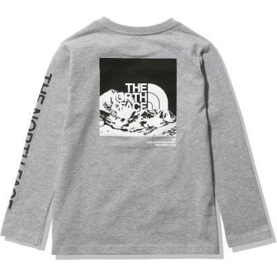 画像1: THE NORTH FACE L/S Sleeve Graphic Tee (ロングスリーブスリーブグラフィックティー) 【Z/ミックスグレー】【100-150cm】