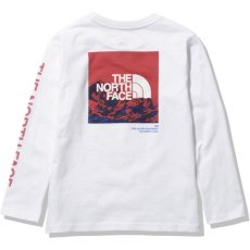 画像1: THE NORTH FACE L/S Sleeve Graphic Tee (ロングスリーブスリーブグラフィックティー) 【W/ホワイト】【100-150cm】 (1)