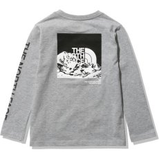 画像1: THE NORTH FACE L/S Sleeve Graphic Tee (ロングスリーブスリーブグラフィックティー) 【Z/ミックスグレー】【100-150cm】 (1)