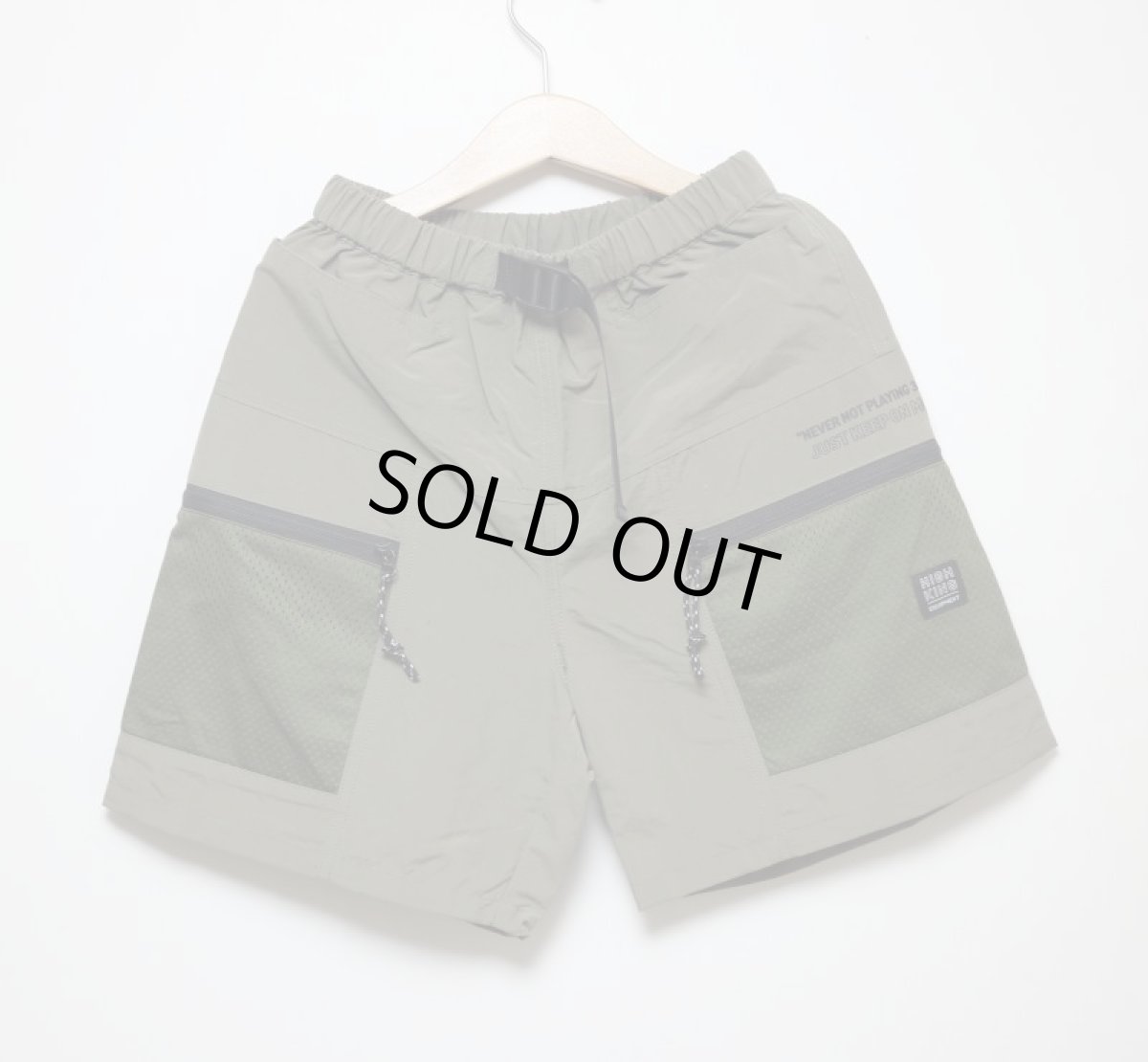 画像1: HIGHKING solid shorts【khaki】【130-160cm 】 (1)