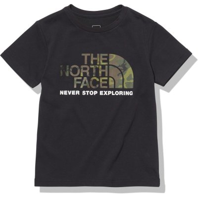 画像1: THE NORTH FACE S/S Camo Logo Tee (キッズ  ショートスリーブカモロゴティー) 【K/ブラック】【100-150cm】