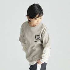 画像2: GENERATOR(ジェネレーター) GOOD TIME レイヤード L/S Tシャツ【GU/グレージュ】【110-160cm】 (2)