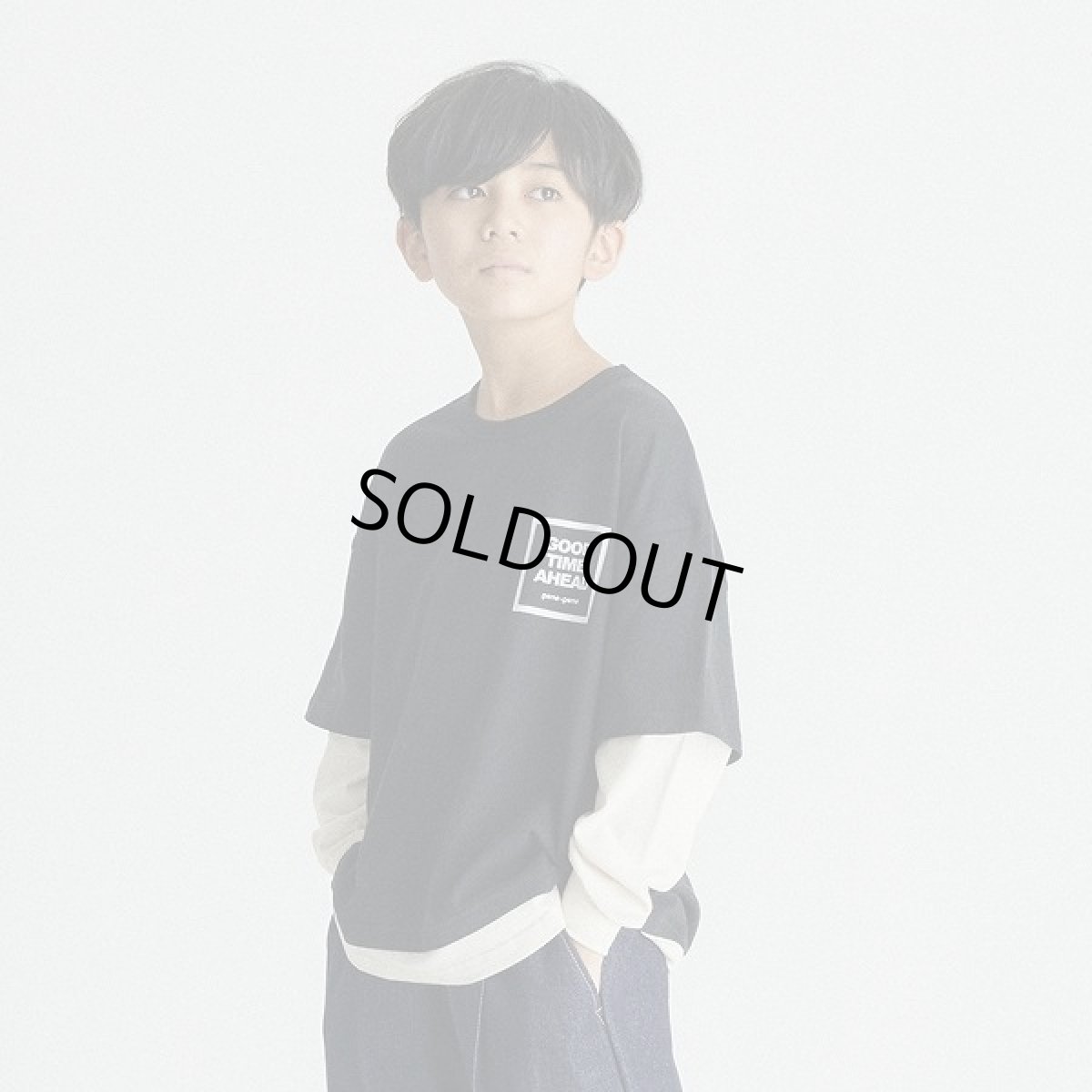 画像2: GENERATOR(ジェネレーター) GOOD TIME レイヤード L/S Tシャツ【BK/ブラック】【110-160cm】 (2)
