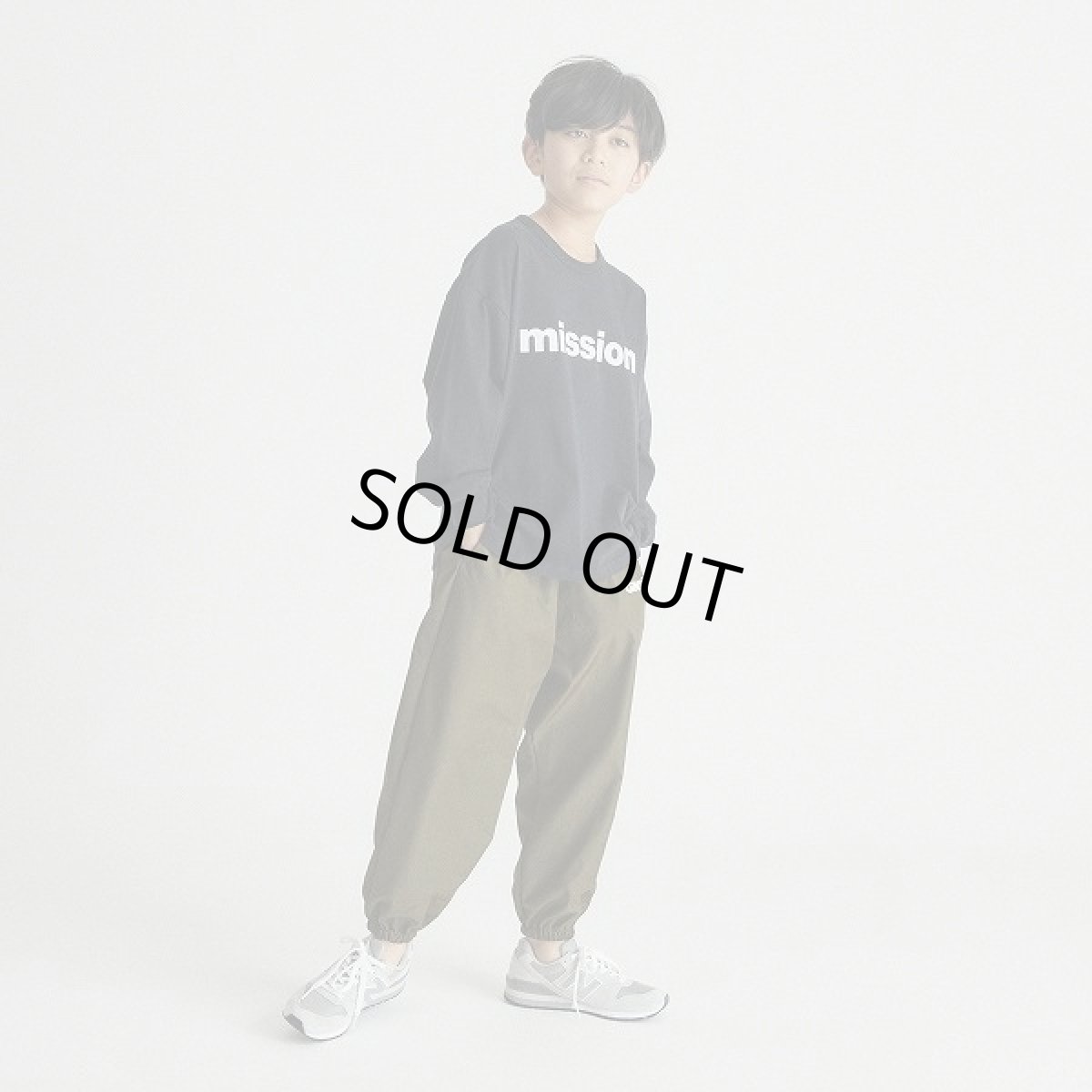 画像2: GENERATOR(ジェネレーター) ナイロン裾ゴムパンツ【KH/カーキ】【110-160cm】 (2)