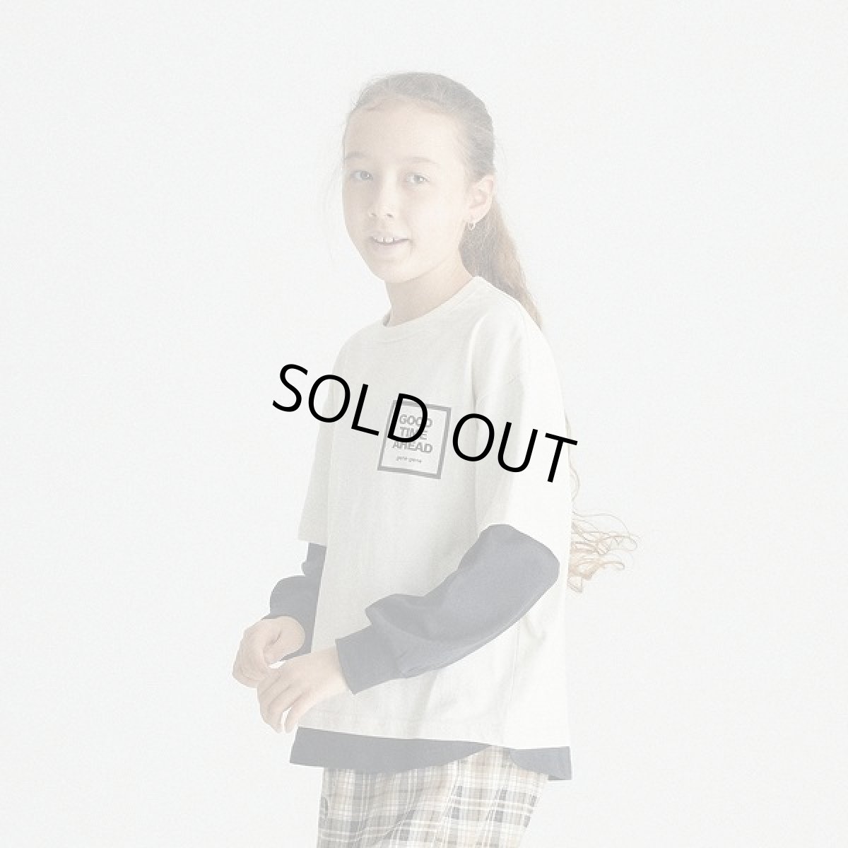 画像3: GENERATOR(ジェネレーター) GOOD TIME レイヤード L/S Tシャツ【IV/アイボリー】【110-160cm】 (3)