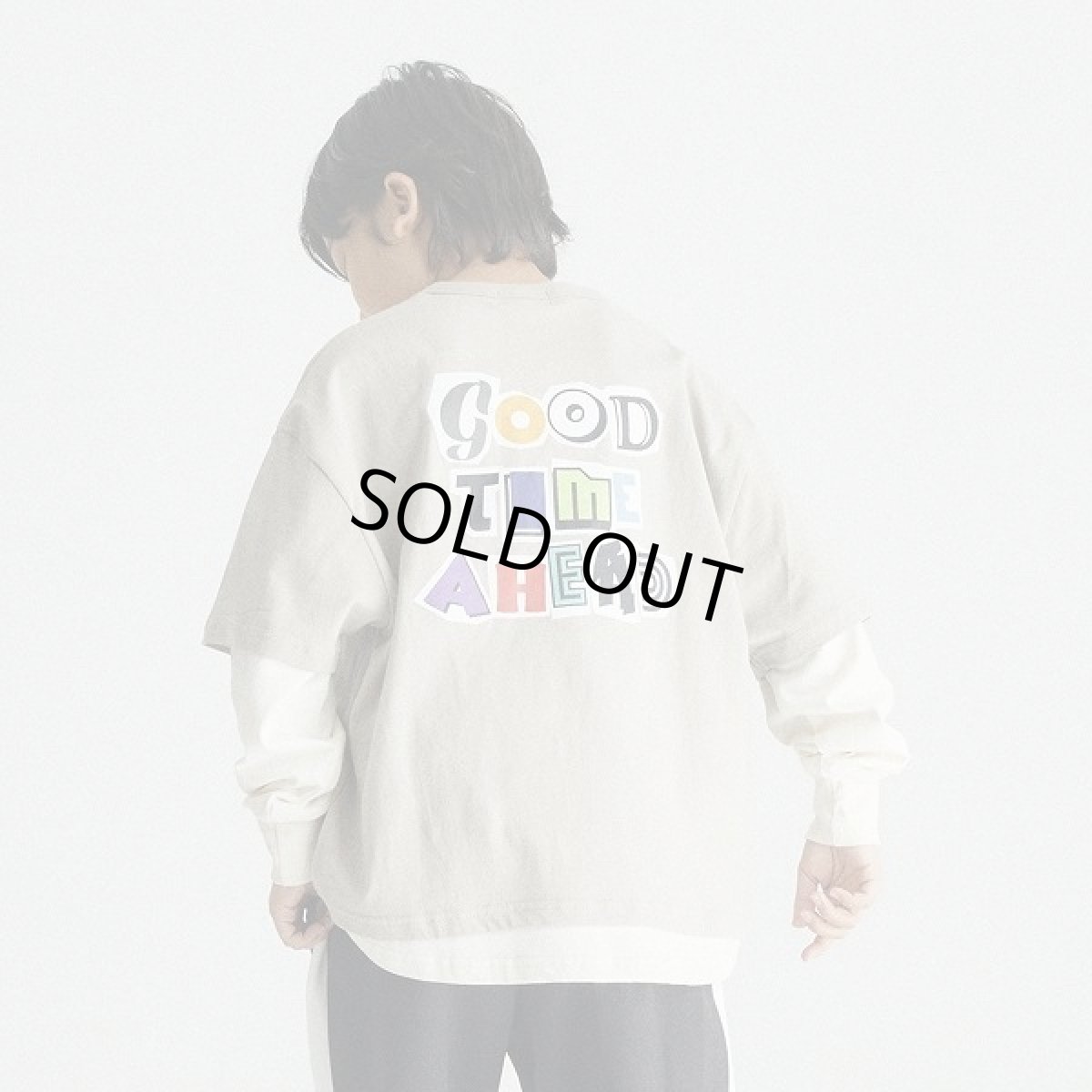 画像3: GENERATOR(ジェネレーター) GOOD TIME レイヤード L/S Tシャツ【GU/グレージュ】【110-160cm】 (3)