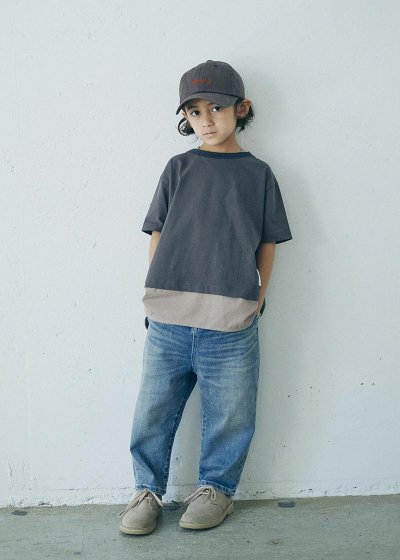 画像1: 6°vocaLe セスタヴォカーレ レイヤードTシャツ CHARCOAL 90-120cm