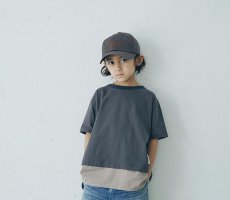 画像1: 6°vocaLe セスタヴォカーレ レイヤードTシャツ CHARCOAL 90-120cm (1)