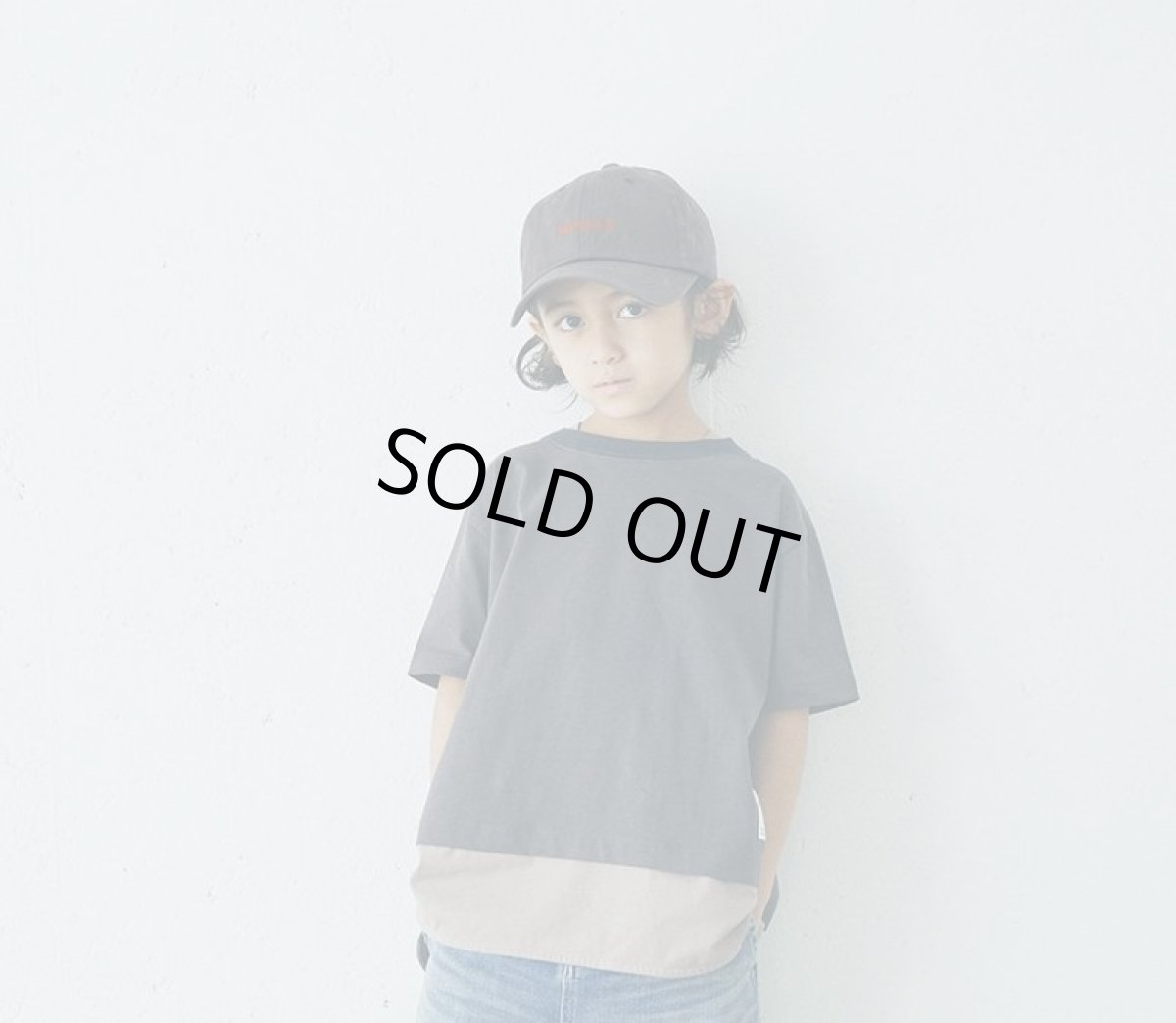 画像1: 6°vocaLe セスタヴォカーレ レイヤードTシャツ  CHARCOAL 130-160cm (1)