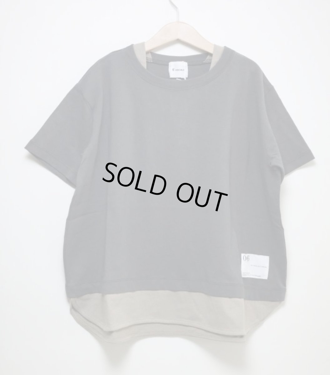 画像6: 6°vocaLe セスタヴォカーレ レイヤードTシャツ  CHARCOAL 130-160cm (6)