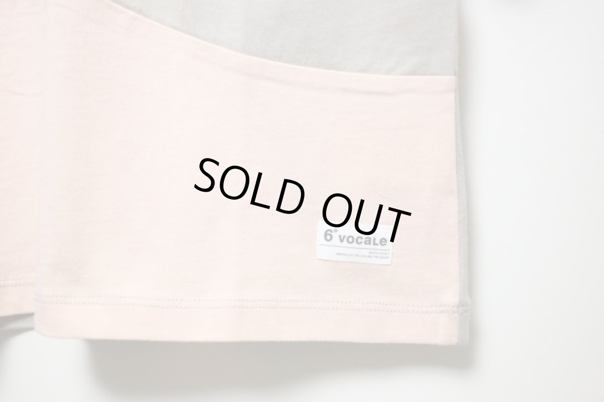 画像8: 6°vocaLe セスタヴォカーレ ウィービーTシャツ GRAYBEIGE/SALMONPINK 130-160cm (8)