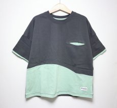 画像1: 6°vocaLe セスタヴォカーレ ウィービーTシャツ CHARCOAL/EMERALD 130-160cm (1)