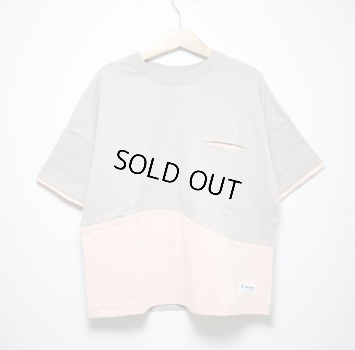 画像5: 6°vocaLe セスタヴォカーレ ウィービーTシャツ GRAYBEIGE/SALMONPINK 130-160cm (5)