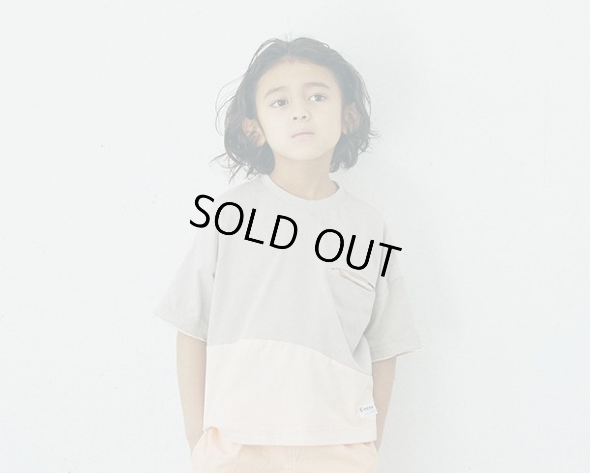 画像1: 6°vocaLe セスタヴォカーレ ウィービーTシャツ GRAYBEIGE/SALMONPINK 130-160cm (1)
