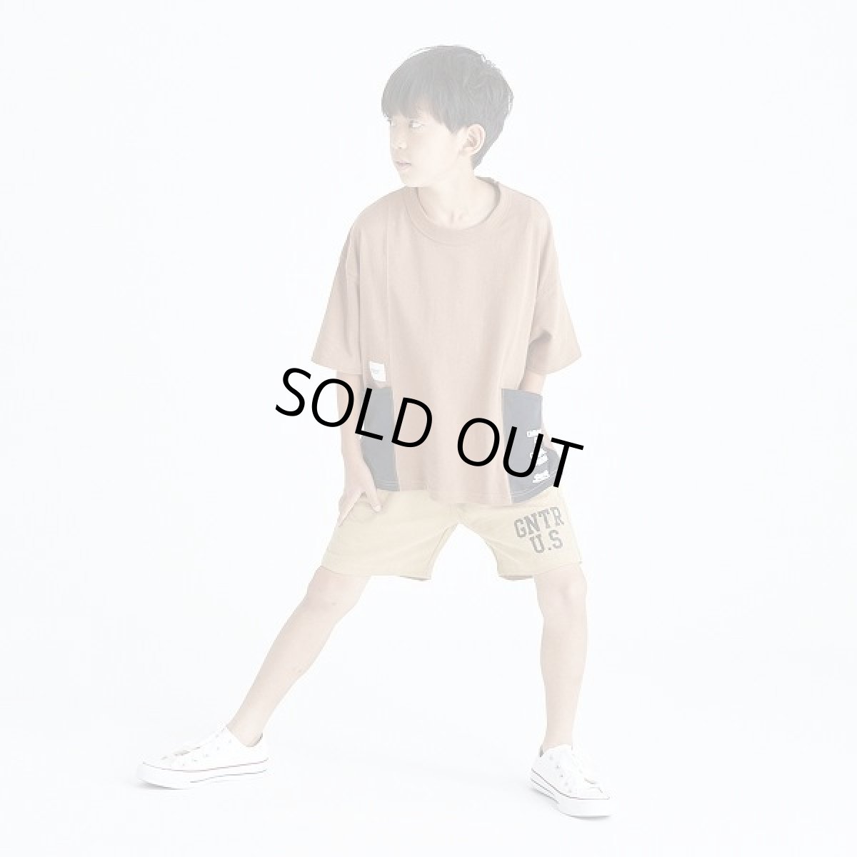 画像2: GENERATOR(ジェネレーター) ポケット切り替え Tシャツ【BR/ブラウン】【110-160cm】 (2)