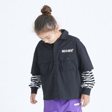 画像1: GENERATOR(ジェネレーター) MILIS S/S シャツ【BK/ブラック】【110-160cm】 (1)