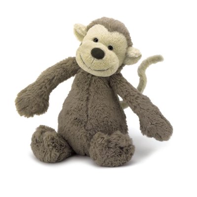 画像1: ジェリーキャット ぬいぐるみ さる JELLYCAT Bashful Monkey(バシュフルモンキー) Mサイズ 出産祝い 誕生日 お祝い プレゼント 贈り物 赤ちゃん ベビー キッズ かわいい 高級 ブランド