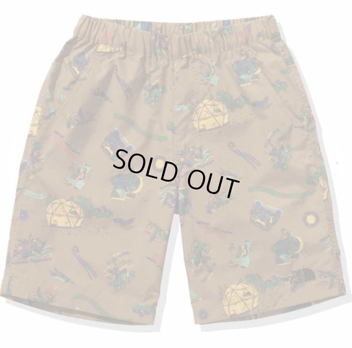画像1: ノースフェイス キッズ 水陸両用パンツ THE NORTH FACE ノベルティークラスファイブショート Novelty Class V Short 【CB/TNFキャンプブラウン】【100 110 120 130 140 150】子供服 (1)