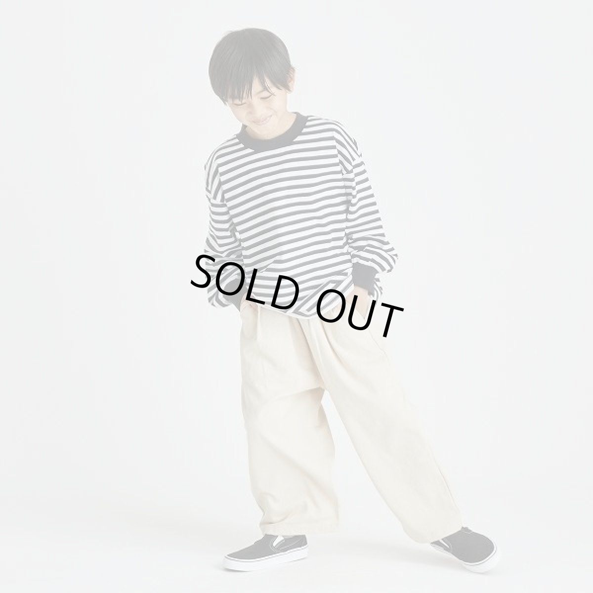 画像2: GENERATOR(ジェネレーター) ボーダー L/S Tシャツ【BK/ブラック】【110-160cm】 (2)