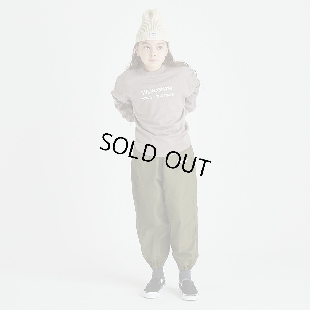 画像2: 【SALE20%OFF】GENERATOR(ジェネレーター) ナイロントラックパンツ【KH/カーキ】【110-160cm】 (2)