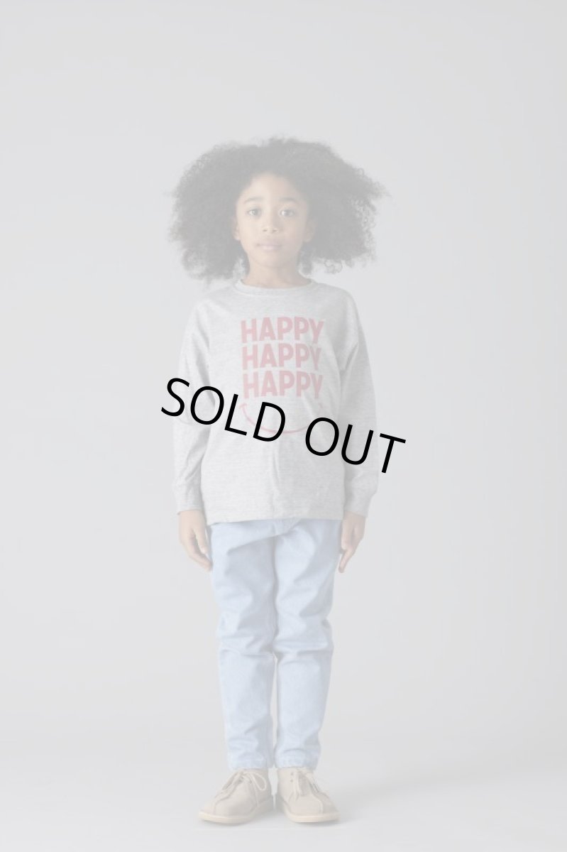 画像2: 【SALE20%OFF】SMOOTHY(スムージー) HAPPY ロンTee【H.GRAY】【90-160cm】 (2)
